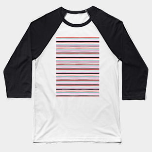 Stripes pattern, Pink, Red, Black, Blue, Stripes, Pattern, Fashion print, Funny art, Modern art, Wall art, Print, Minimalistic, Modern, Humor Baseball T-Shirt